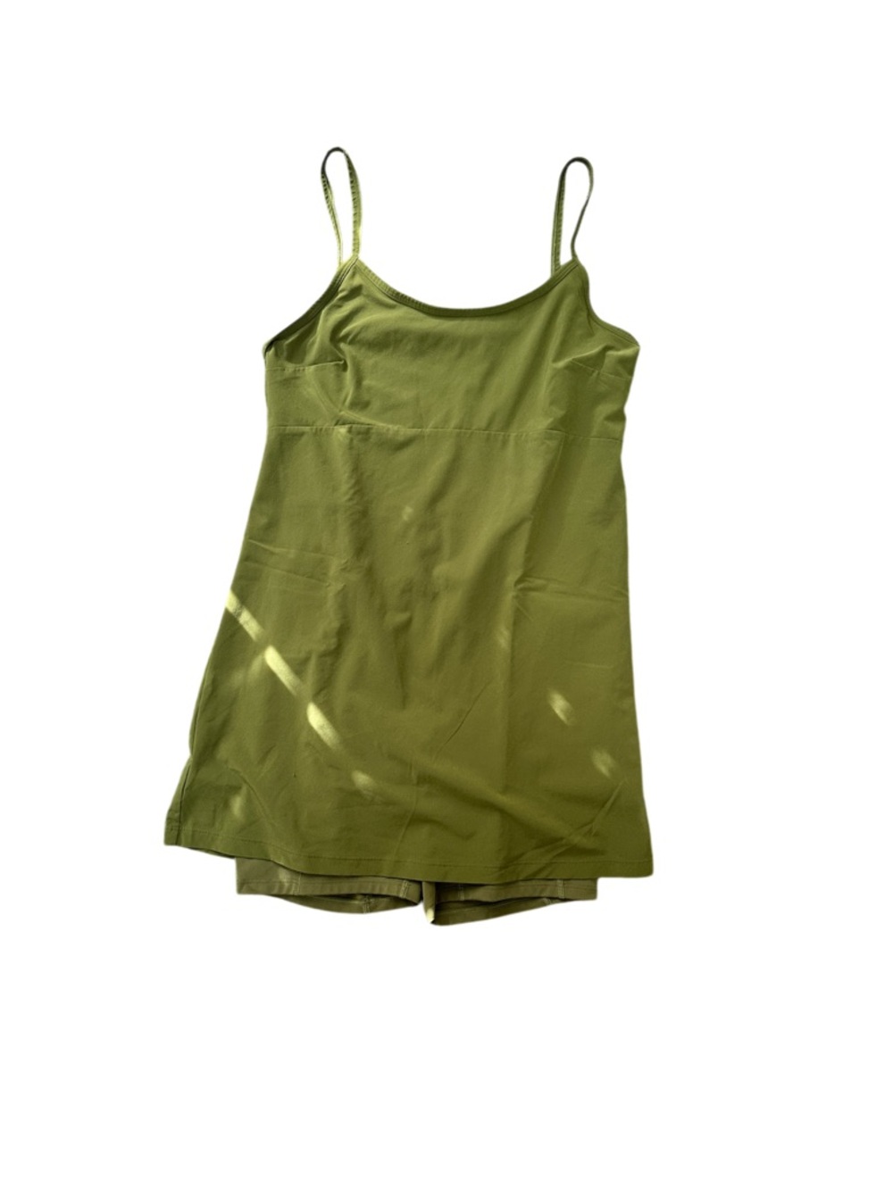 Fabletics Olive Green Cami Tennis/Padel Dress with Built-In Shorts